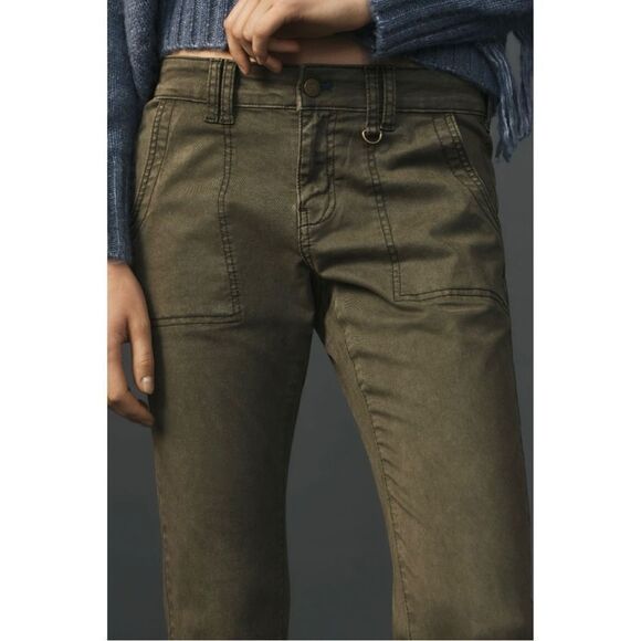 NEW Anthropologie Pilcro Jefferson Pocket Zip Front Cargo Utility Pants Size 34 - Picture 4 of 8